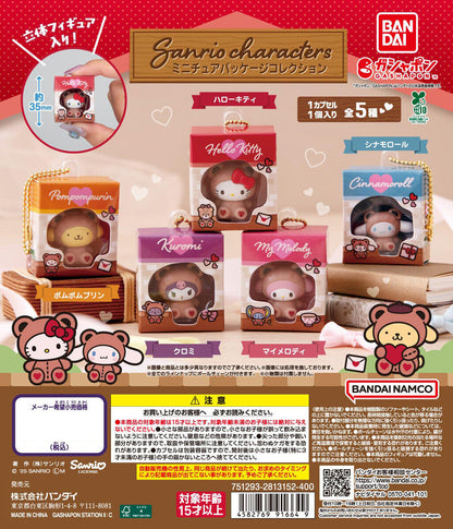 Sanrio Characters Miniature Package Collection Keychain Gashapon Capsule Toy Complete Set