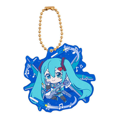 GUNDAM × MIKU Anniversary Special Project Rubber Mascot Keychain Gashapon Capsule Toy Complete Set