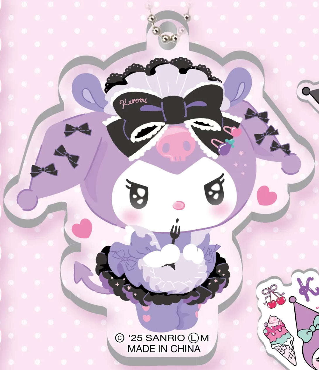Sanrio Kuromi Acrylic Keychain 2 Gacha Gashapon Complete Set