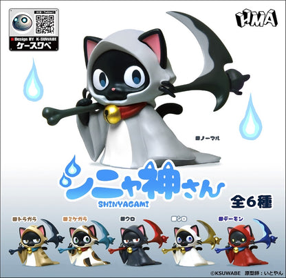 Shinyagami-san Shinigami Neko Cat Mini Figure Gacha Gashapon Complete Set