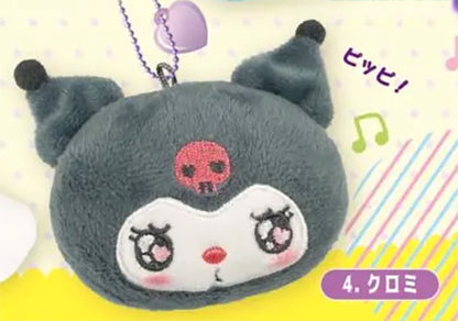 Sanrio Characters Make a Sound! Pippi! Sound-Making Mascot Plush Keychain Gacha Gashapon Complete Set