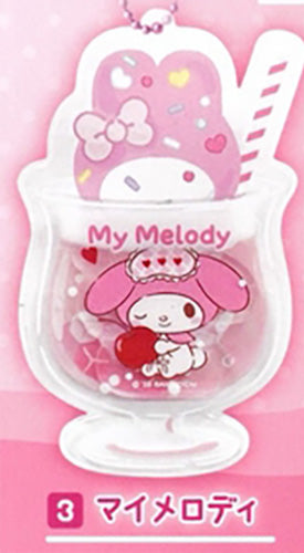 Sanrio Characters Acrylic Charm Clear Case Cream Soda Design Gacha Gashapon Complete Set