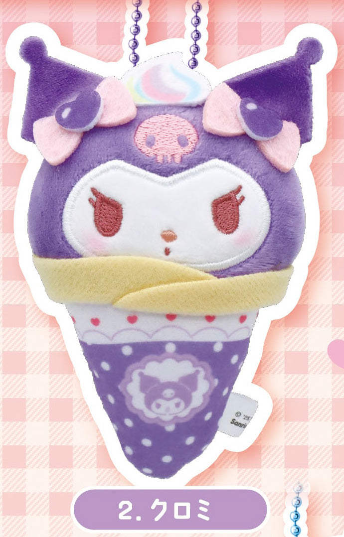 Sanrio Characters Crepe Okurumi Wrapped Mascot Plush Keychain Gacha Gashapon Complete Set