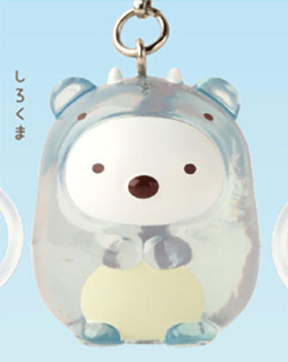 Sumikko Gurashi Sumikkosaurus Clear Mascot Charm Keychain Gacha Gashapon Complete Set