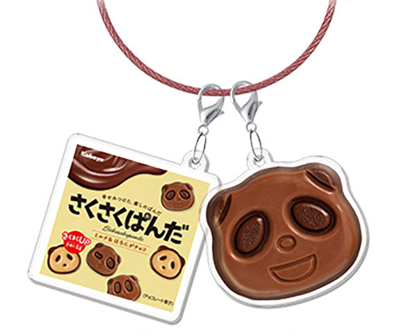 Kabaya Saku Saku Panda Cookie Wire Key Ring Keychain Gacha Gashapon Complete Set