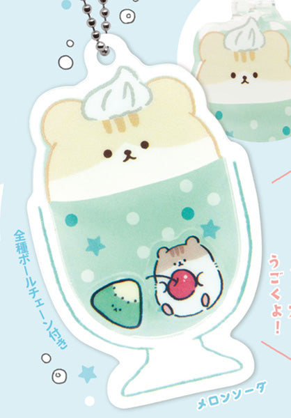 Ham Ham Soda Shakashaka Hamster Shaker Acrylic Keychain Gacha Gashapon Complete Set