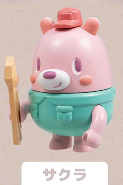 Working Bear Mascot Mini Figure Gacha Gashapon Complete Set