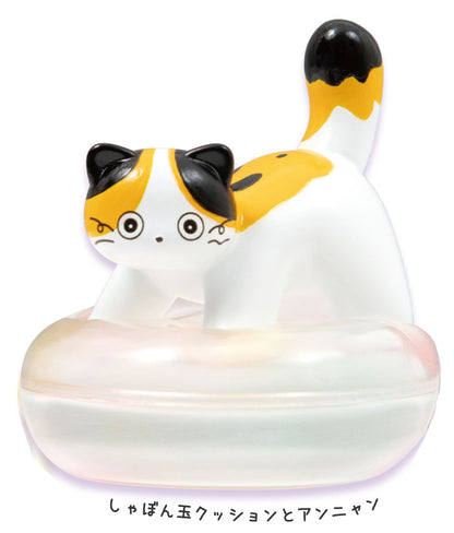 Annyan & Soap Bubble Mascot Cat Mini Figure Gacha Gashapon Complete Set