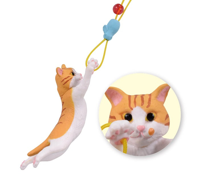 Cat Jump Mascot Keychain Strap Figure Gashapon Complete Set Gacha