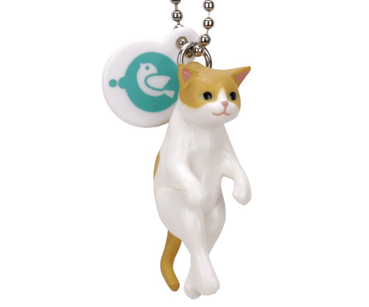 Yura Neko Cat Scruffed Figure Keychain  Gacha Gashapon Complete Set