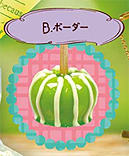 Decoration! Apple Candy Mascot 2 Figure Keychain Gacha Gashapon Complete Set