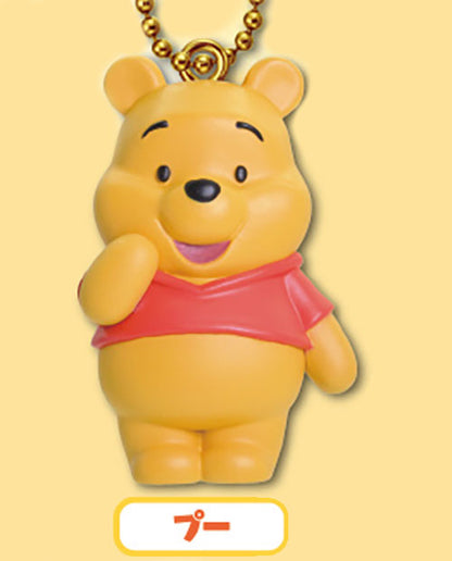 Winnie the Pooh Petanko Flat Mascot Figure Keychain Gacha Gashapon Complete Set