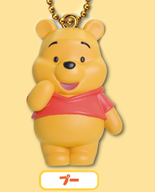 Winnie the Pooh Petanko Flat Mascot Figure Keychain Gacha Gashapon Complete Set
