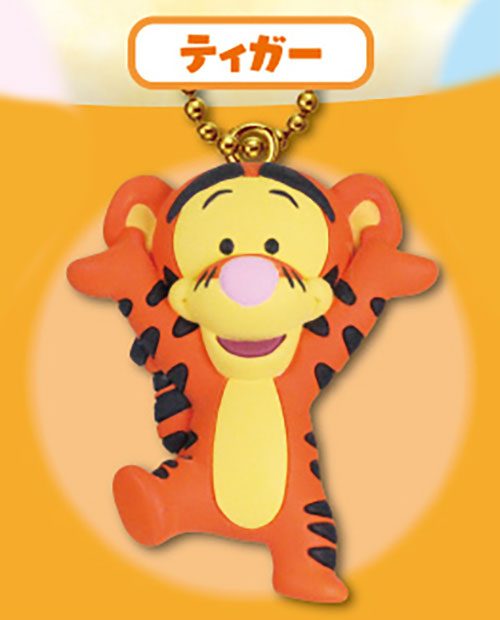 Winnie the Pooh Petanko Flat Mascot Figure Keychain Gacha Gashapon Complete Set