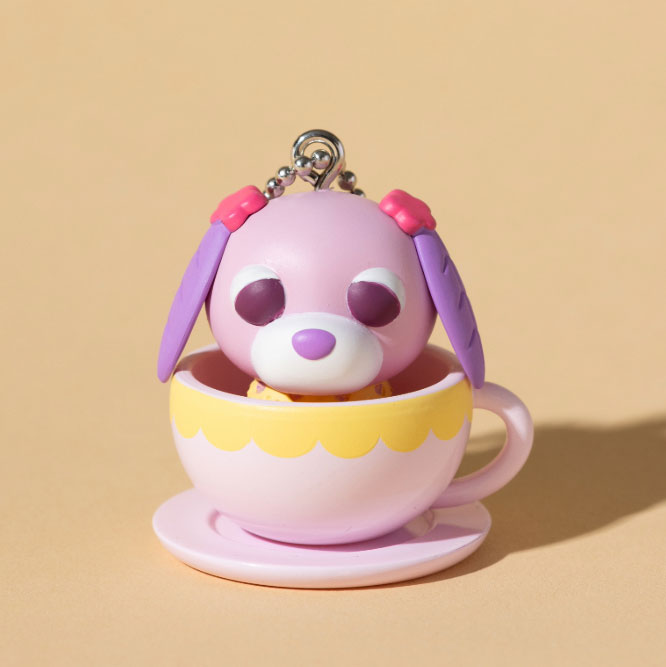 Ocha-Ken Cup In Figure Mascot Tea Dog Keychain Gacha Gashapon Complete Set