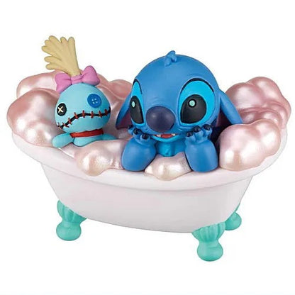 Disney Character Stitch Relaxing Bath Time Mini Figure Gacha Gashapon Complete Set