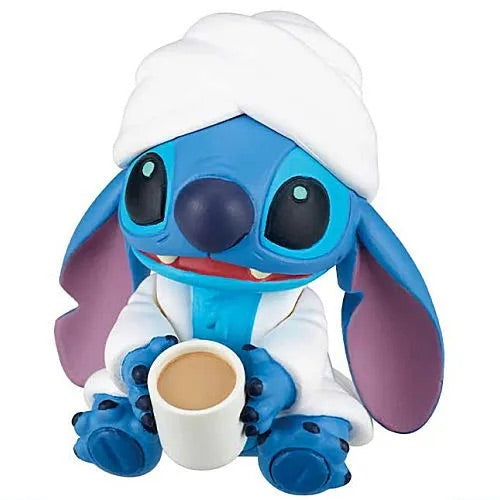 Disney Character Stitch Relaxing Bath Time Mini Figure Gacha Gashapon Complete Set