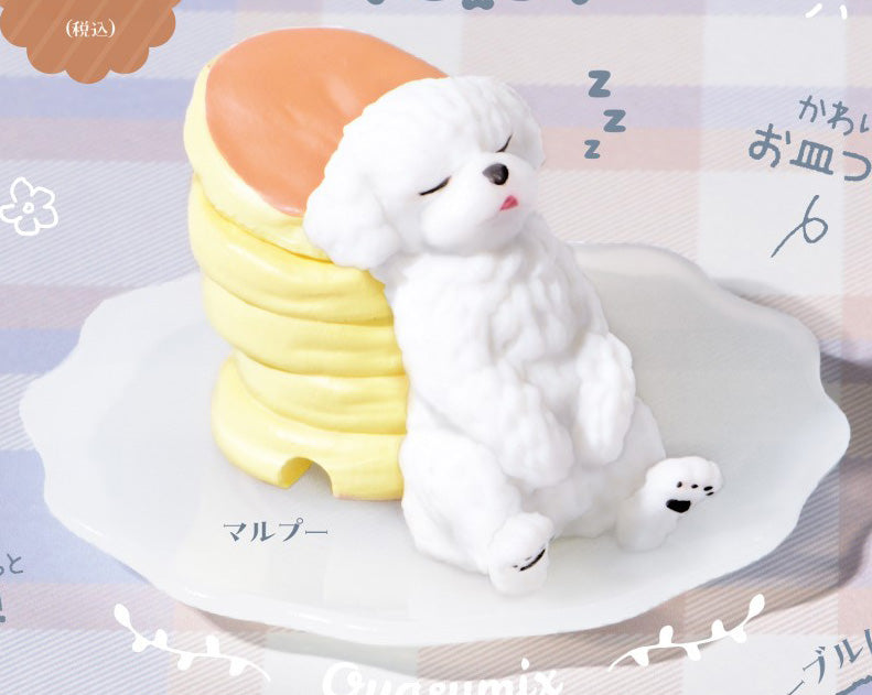 Oyasumix 2 Sleeping Pancake Dog Cord Keeper Figure Gacha Gashapon Complete Set