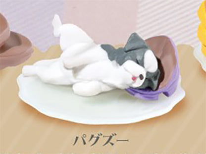 Oyasumix 2 Sleeping Pancake Dog Cord Keeper Figure Gacha Gashapon Complete Set