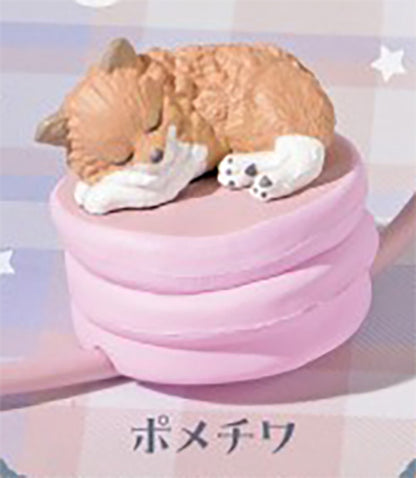 Oyasumix 2 Sleeping Pancake Dog Cord Keeper Figure Gacha Gashapon Complete Set