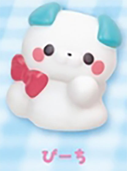 Sukutto Tacchi-san Osuwari Light Up Puppy Figure  Gacha Gashapon Complete Set