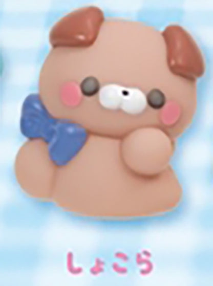 Sukutto Tacchi-san Osuwari Light Up Puppy Figure  Gacha Gashapon Complete Set