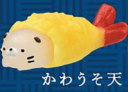 Animal Ebiten Shrimp Tempura Takeout Box Mochi Stretch Figure Gacha Gashapon Complete Set
