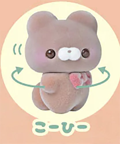 Sukutto Tacchi-san Fuwa Fuwa Sofubi Mascot Fuzzy Vinyl Figure ~Kuma-san and Friends~ Gacha Gashapon Complete Set