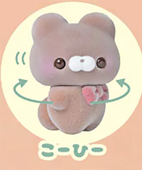 Sukutto Tacchi-san Fuwa Fuwa Sofubi Mascot Fuzzy Vinyl Figure ~Kuma-san and Friends~ Gacha Gashapon Complete Set