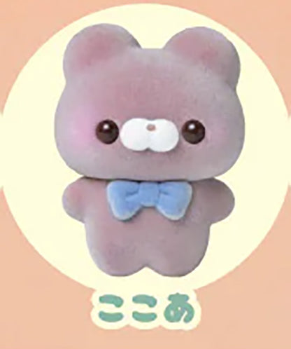 Sukutto Tacchi-san Fuwa Fuwa Sofubi Mascot Fuzzy Vinyl Figure ~Kuma-san and Friends~ Gacha Gashapon Complete Set