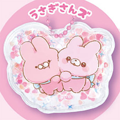 Sukutto Tatchi-san & Otoboke Kuma-san Puku Shaka Keychain Gacha Gashapon Complete Set