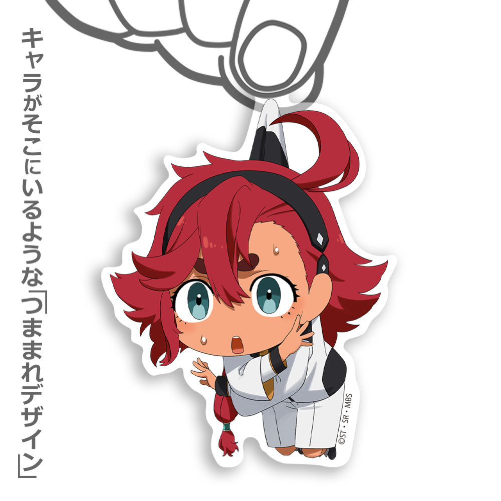 Mobile Suit Gundam: The Witch from Mercury - Suletta Mercury - Tsumamare Pinched Acrylic Strap Keychain