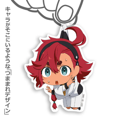 Mobile Suit Gundam: The Witch from Mercury - Suletta Mercury - Tsumamare Pinched Acrylic Strap Keychain