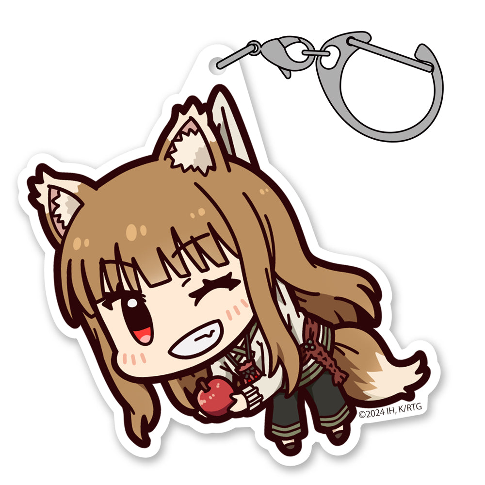 Spice and Wolf - Holo - Tsumamare Pinched Acrylic Strap Keychain