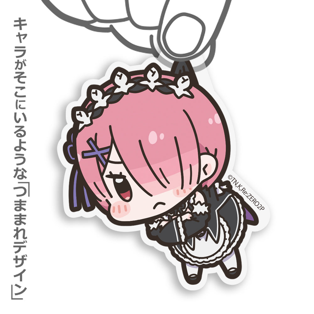 Re:Zero Starting Life in Another World - Ram - Tsumamare Pinched Acrylic Strap Keychain
