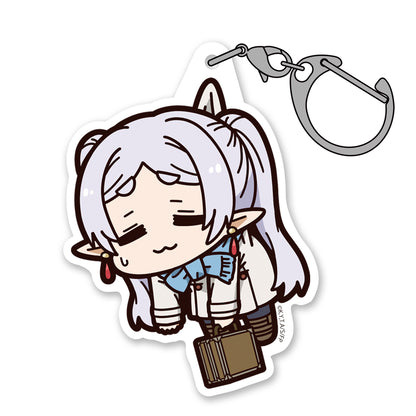 Frieren: Beyond Journey's End - Frieren Winter Uniform Ver. - Tsumamare Pinched Acrylic Strap Keychain
