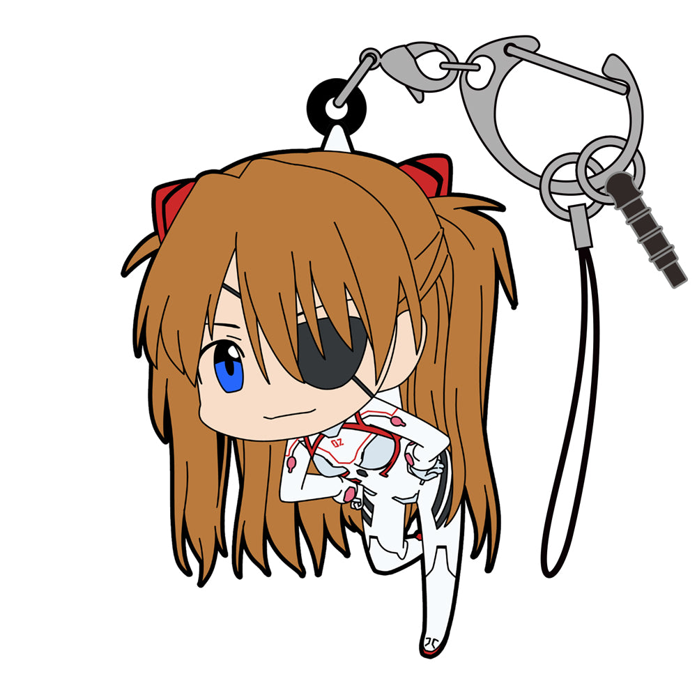 Evangelion - Shikinami Asuka Langley White Plugsuit Ver. - Tsumamare Pinched Rubber Strap Keychain