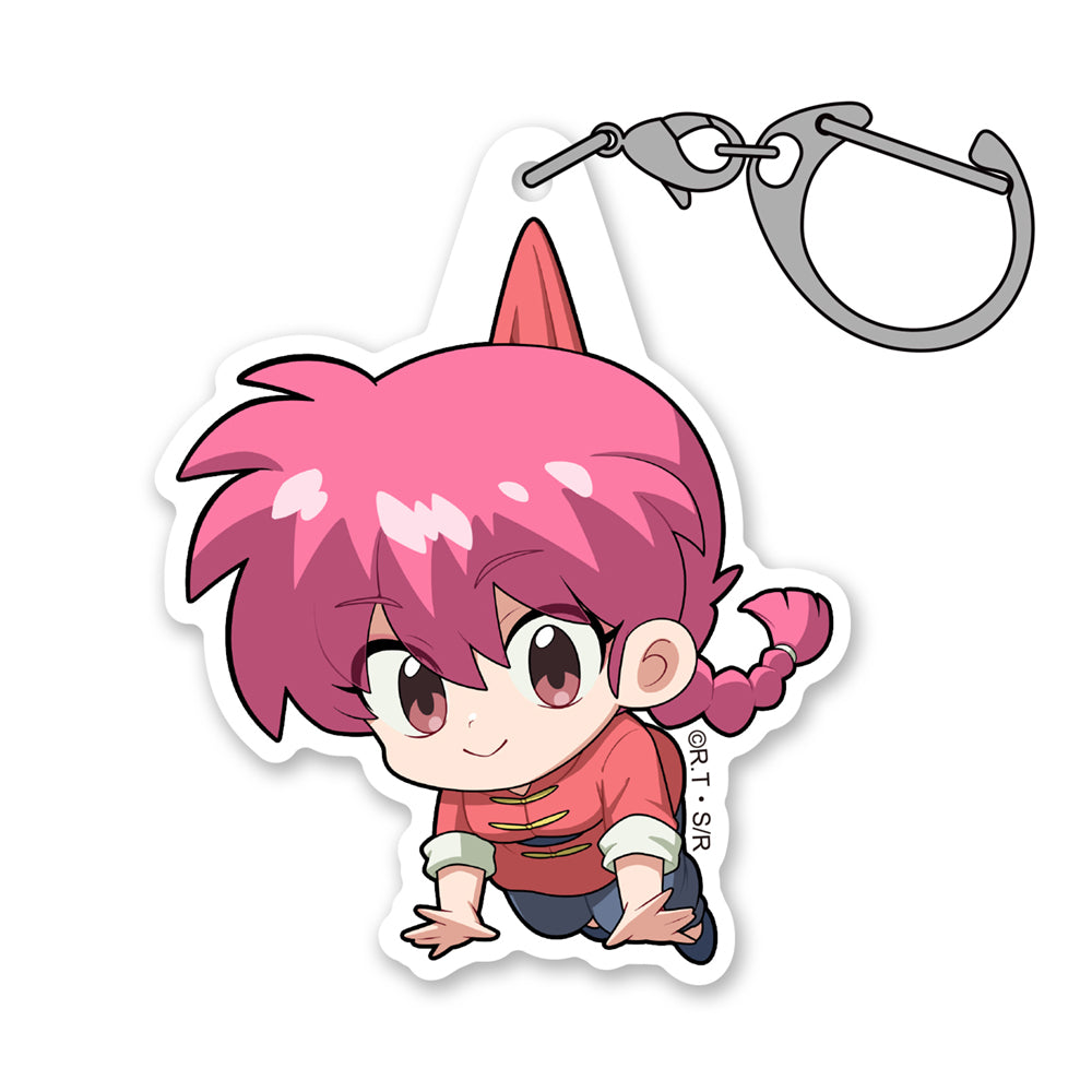 Ranma 1/2 - Ranma Girl Ver. - Tsumamare Pinched Acrylic Strap Keychain
