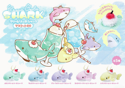 Cream Soda Shark Mascot Keychain Crane Game Prize Plush