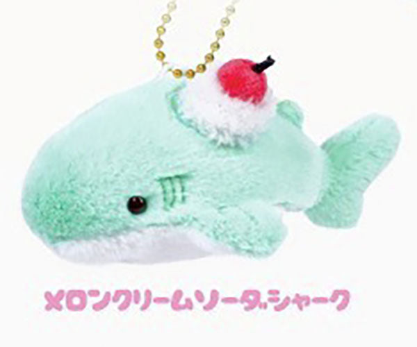 Cream Soda Shark Mascot Keychain Crane Game Prize Plush