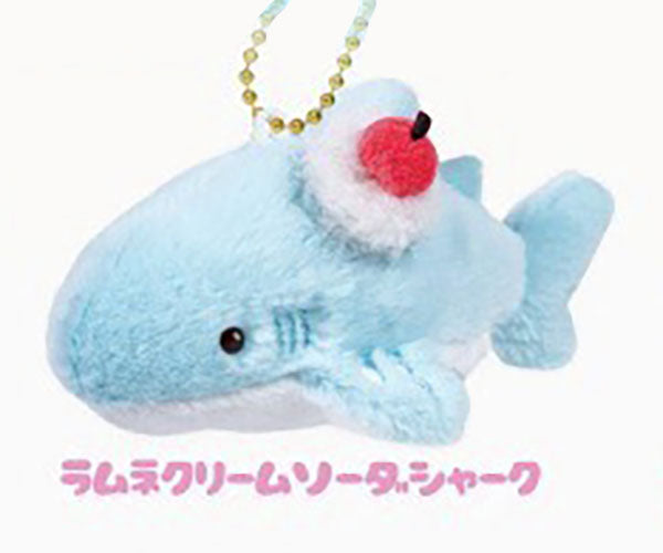 Cream Soda Shark Mascot Keychain Crane Game Prize Plush