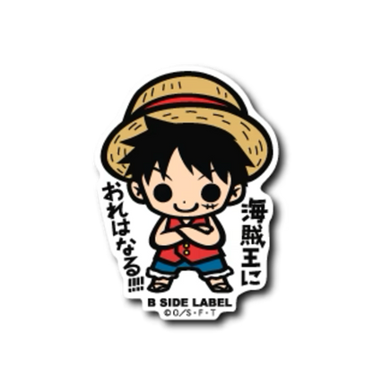 Official One Piece B-Side Label Japan Sticker - Luffy Pirate King