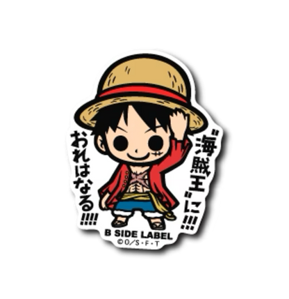 Official One Piece B-Side Label Japan Sticker - Luffy Original