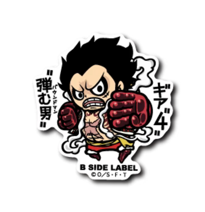 Official One Piece B-Side Label Japan Sticker - Luffy Gear 4