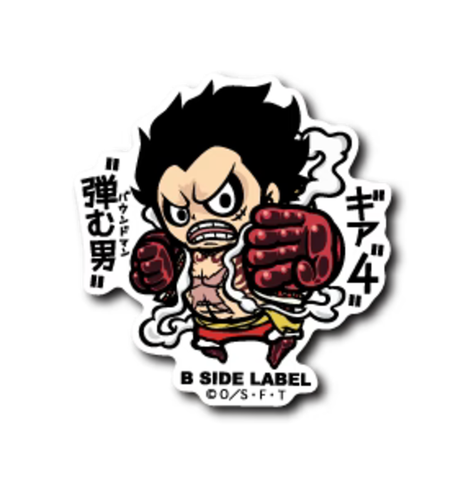 Official One Piece B-Side Label Japan Sticker - Luffy Gear 4