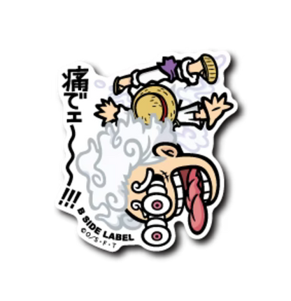 Official One Piece B-Side Label Japan Sticker - Luffy Gear 5 It Hurts