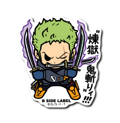 Official One Piece B-Side Label Japan Sticker - Zoro Egghead Island Arc