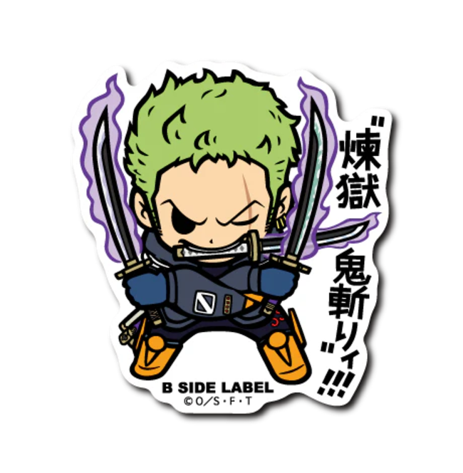 Official One Piece B-Side Label Japan Sticker - Zoro Egghead Island Arc