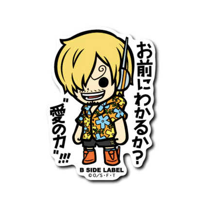 Official One Piece B-Side Label Japan Sticker - Sanji Egghead Island Arc