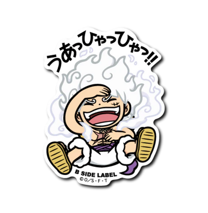 Official One Piece B-Side Label Japan Sticker - Luffy Gear 5 Laugh